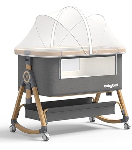 Amazon.co.jp: ベビーベッド 5in1 添い寝 折りたたみ 高さ6段調節可能